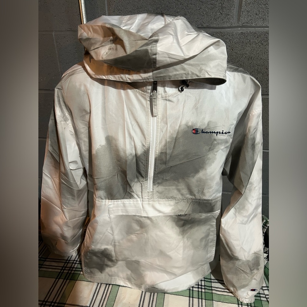 Champion Stadium Gear Packable Hooded Jacket Windbreaker Mens Large L